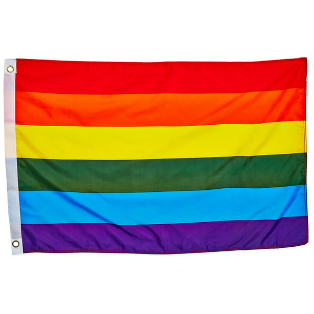 Polyester Rainbow Flag Large LGBT Pride Flag Outdoor Banner 60*90cm 